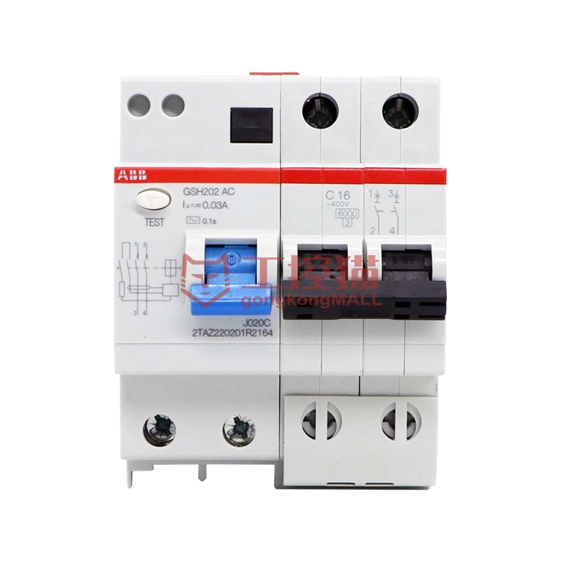 ABB-GSH202 AC-C20/0.03-GSH200 剩余电流动作断路器
